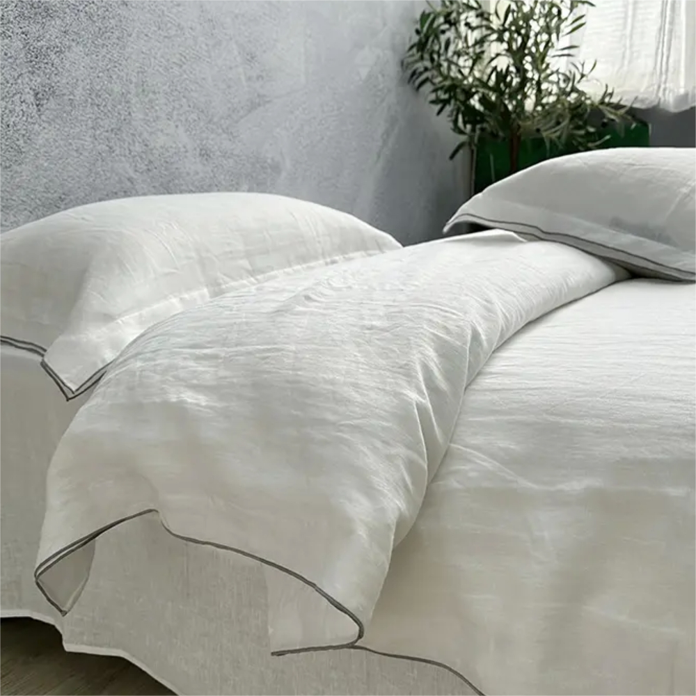 Italian-Inspired Minimalist Pure Linen Bedding Set