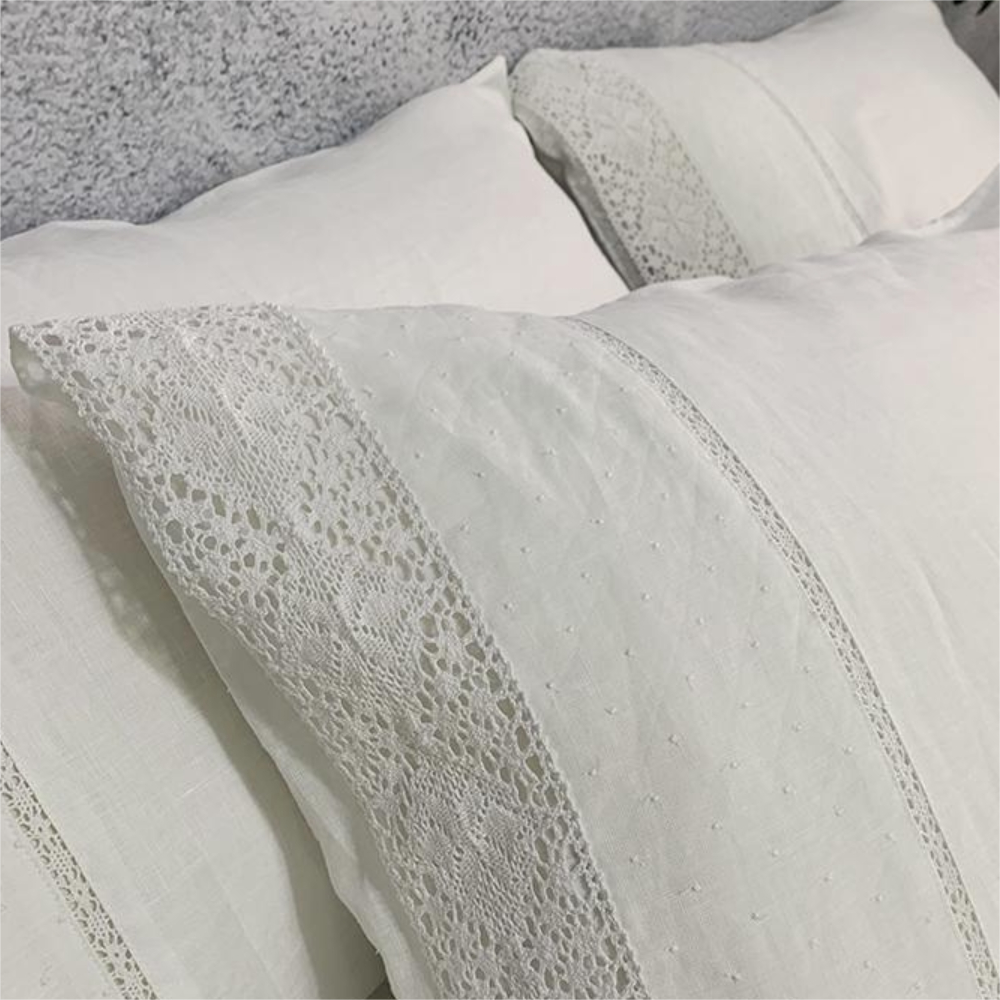 Natural White Pure Linen Four-Piece Bedding Set