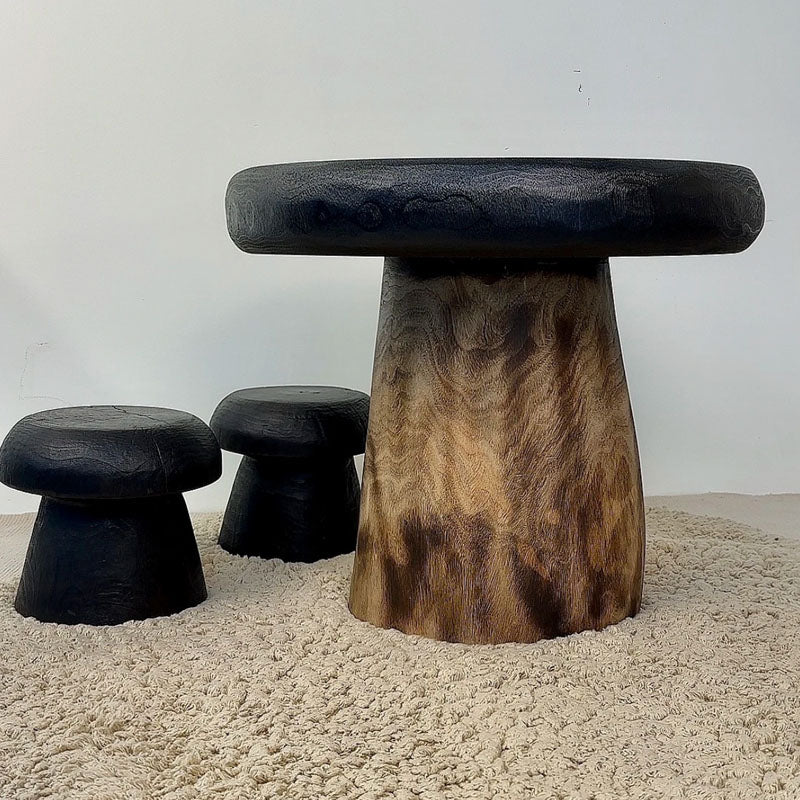 Mushroom Camphor Wood Stool