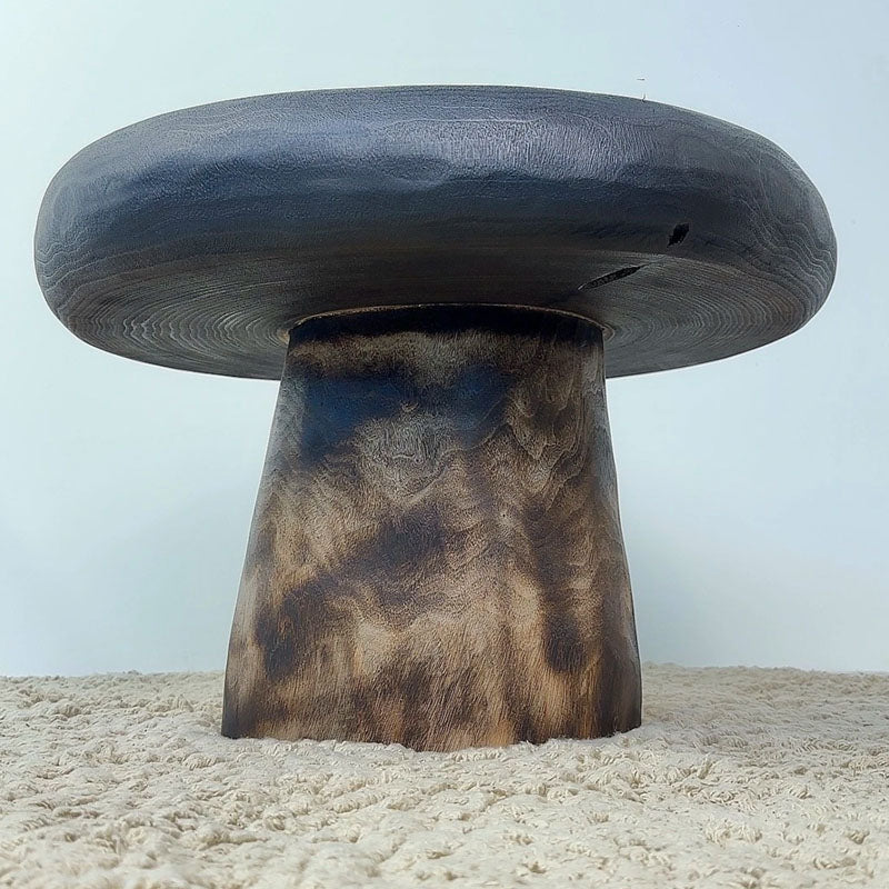 Mushroom Camphor Wood Stool