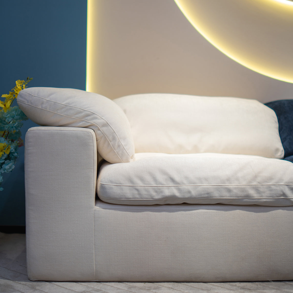 White Blue Cloud Sofa