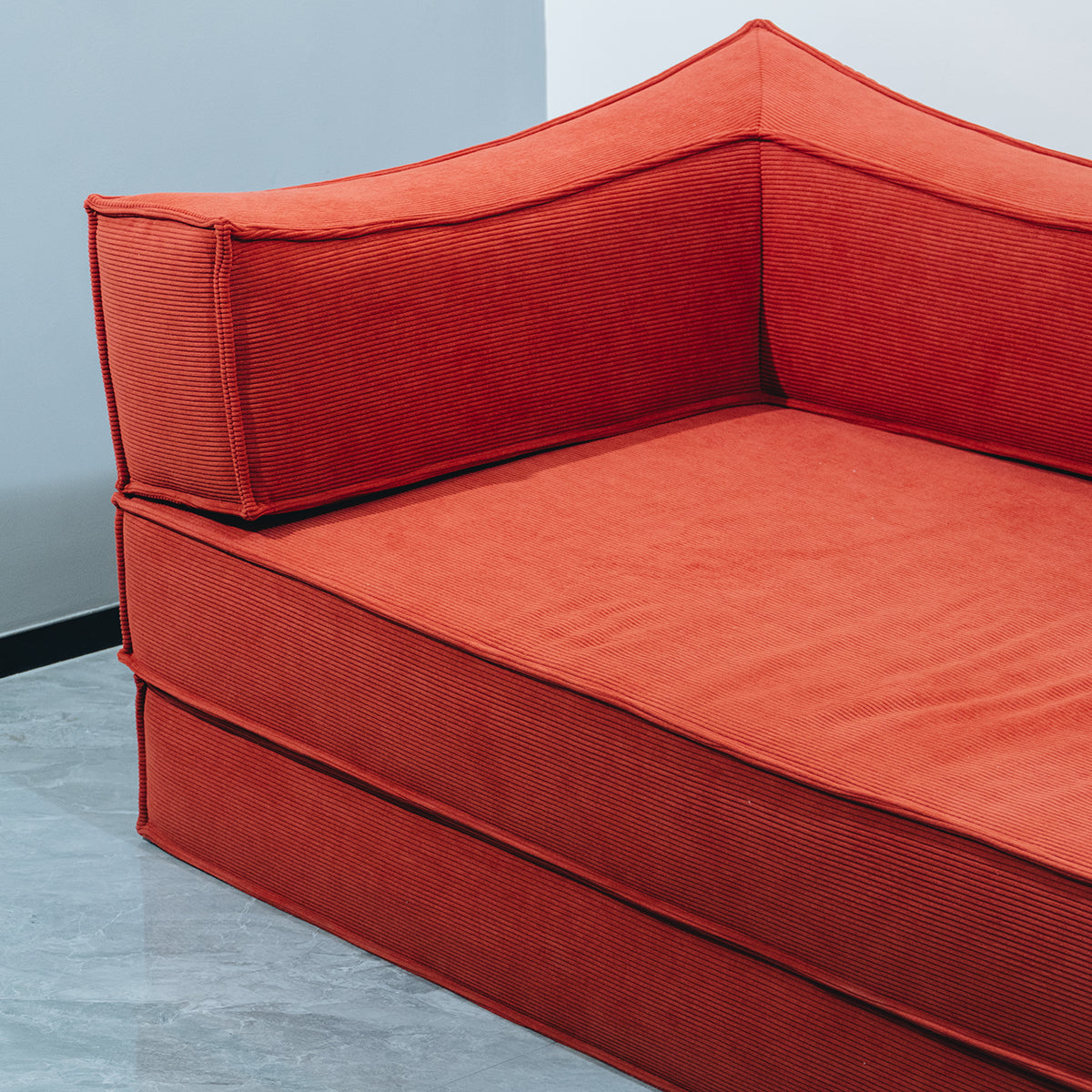 Modern Orange-Red Sofa