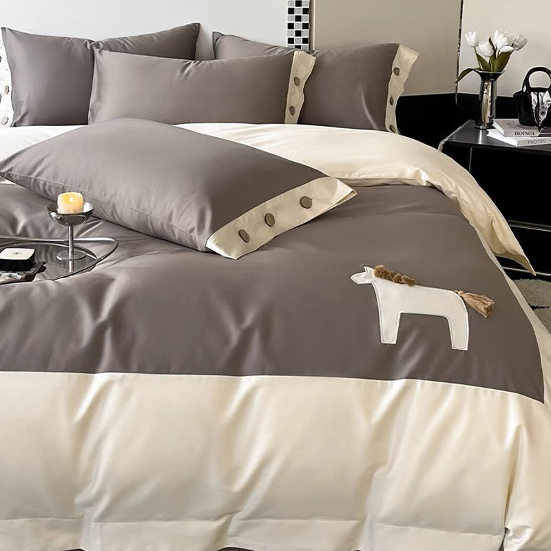 Playful Pony Supima Cotton 4-piece Bedding Set