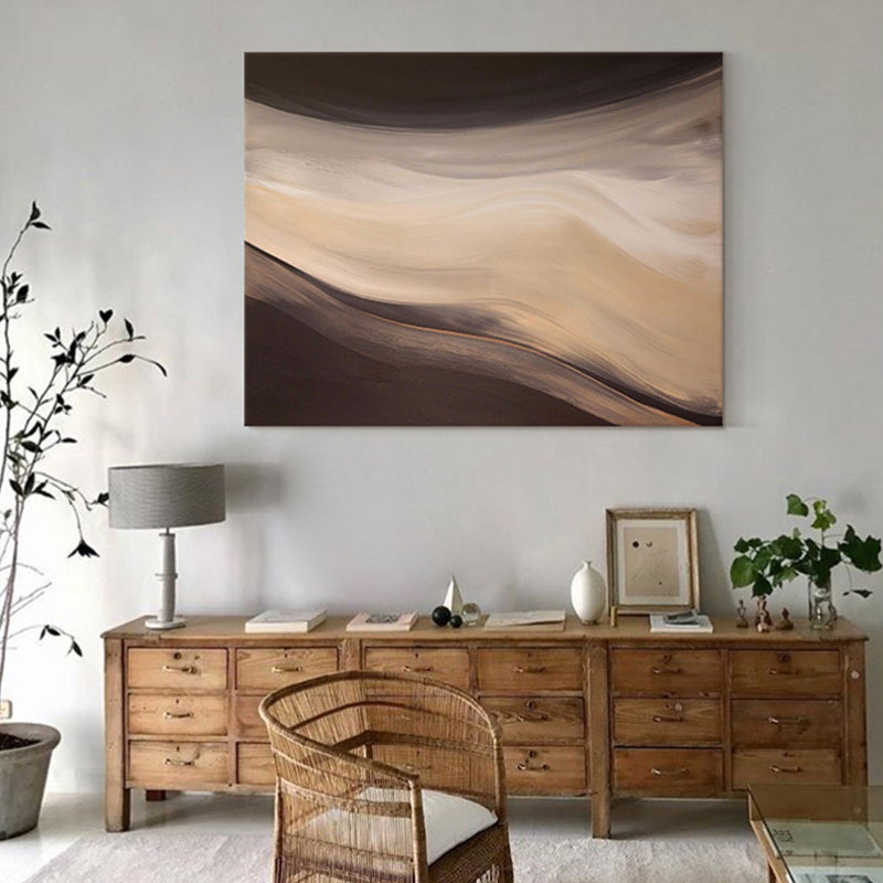 Midnight Desert Handmade Abstract Oil Painting