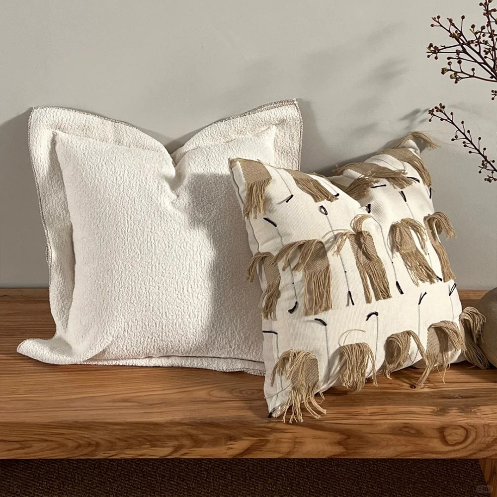 Tassel Elegance Cotton&Linen Pillow