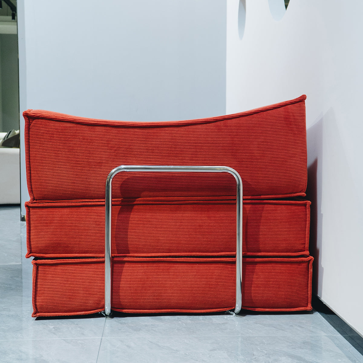 Modern Orange-Red Sofa