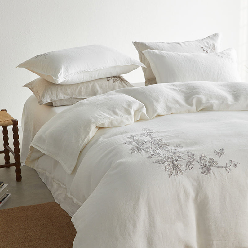 Natural Branches Linen 4-piece Bedding Set