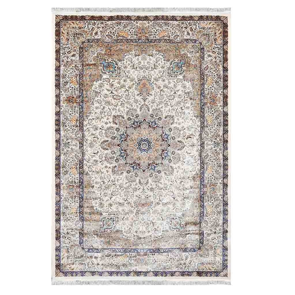 Lavish Blooms of Silk Modal Silk Flower Rug