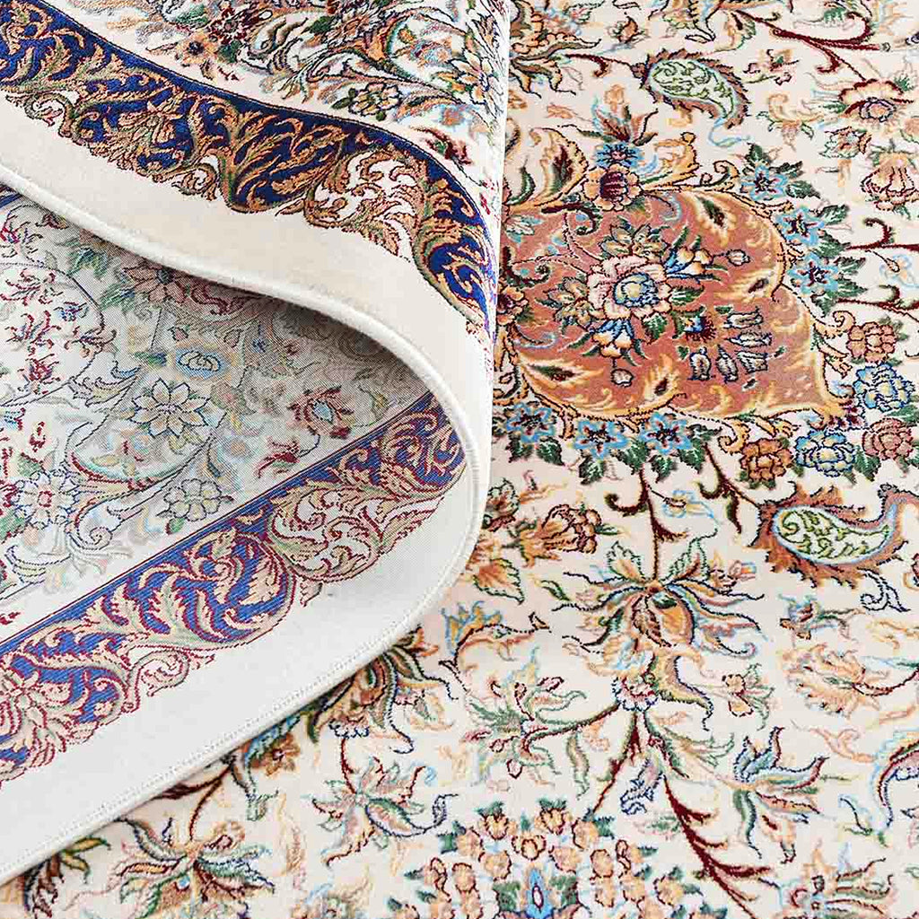 Lavish Blooms of Silk Modal Silk Flower Rug