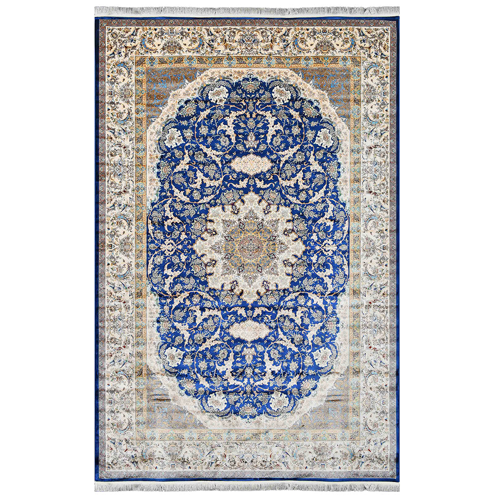 Radiant Stained Glass Silken Modal Silk Rug