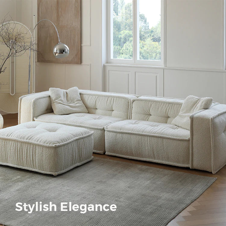 White Snowflake Fleece Modular Sofa