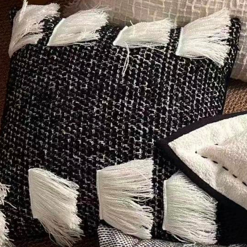 Rhythm Monochrome Cotton&Linen Pillow