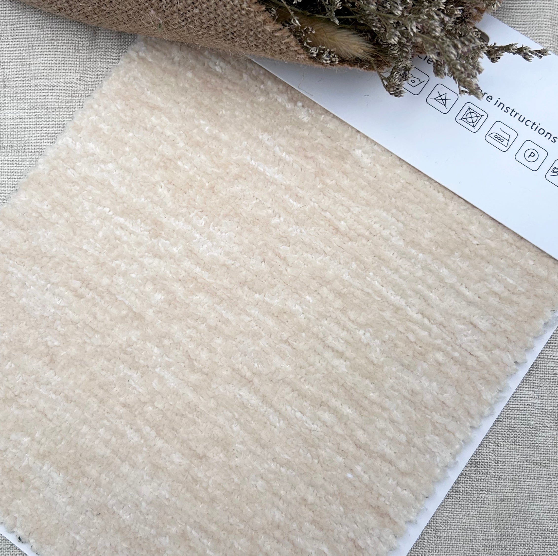 Beige Bubble Velvet Fabric Swatch