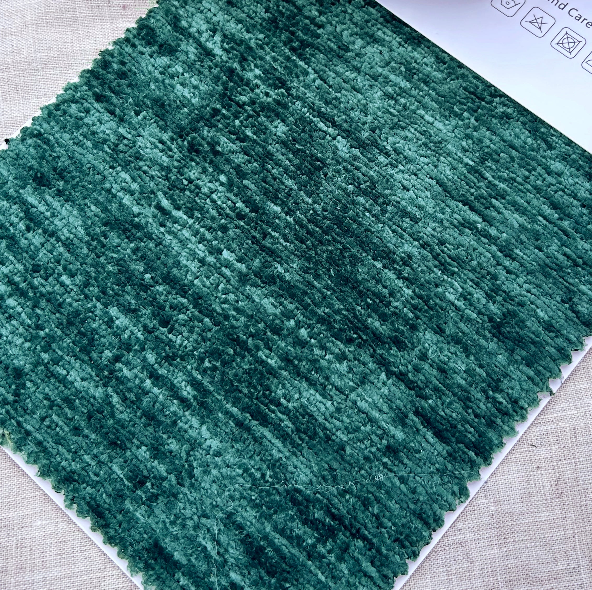 Prairie Green Bubble Velvet Fabric Swatch